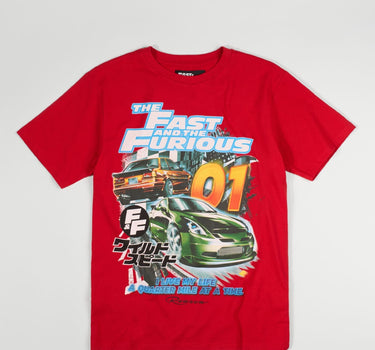 Plus Size Fast And Furious Short Sleeve Tee - Red