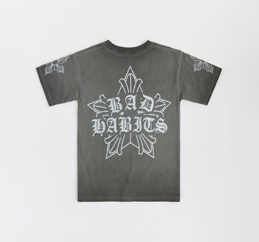 Bad Habits Short Sleeve Tee - Washed Black