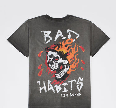 Bad Habits Washed Short Sleeve Tee - Black