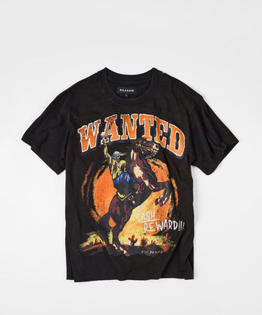 Wanted Washed Short Sleeve Tee - Charcoal