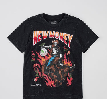 Kids New Money Short Sleeve Tee - Black