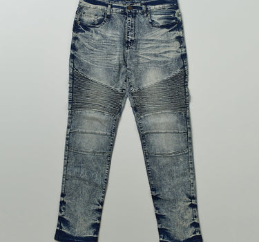 Wright Medium Wash Moto Jeans