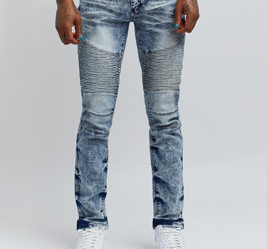 Wright Acid Wash Skim Fit Denim Jeans