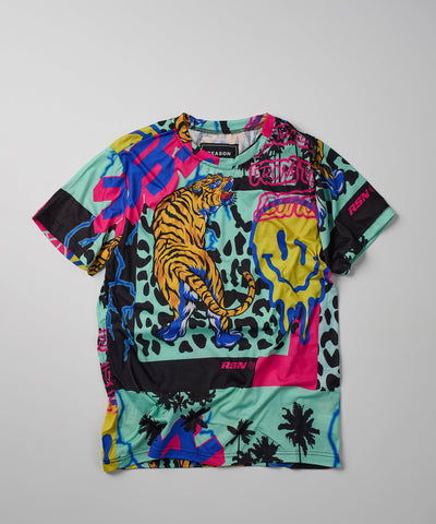 Drippy Jungle Allover Print Graphic Tee