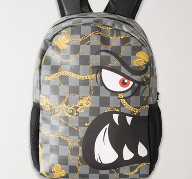 FACE PATTERNED BACKPACK PU