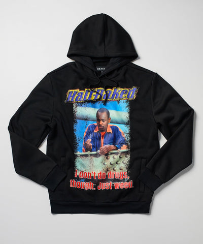Half Baked Just Weed Hoodie - Black