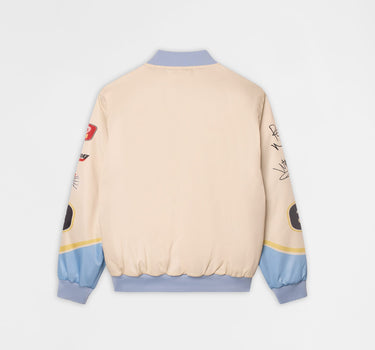 How High Applique Racing Jacket