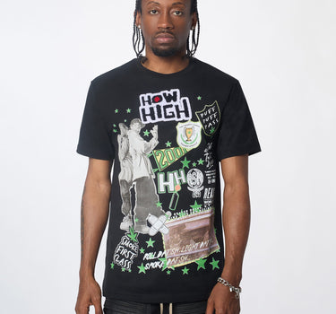How High Trust Embroidered Short Sleeve Tee - Black