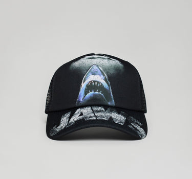 Jaws Print Trucker Hat - Black