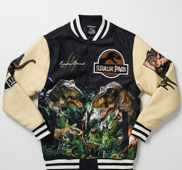 Kids Jurassic Park Varsity Jacket - Black