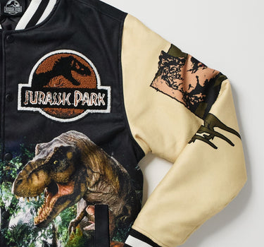 Kids Jurassic Park Varsity Jacket - Black