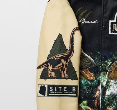 Kids Jurassic Park Varsity Jacket - Black