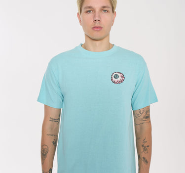 Mishka Eyeball Embroidered Short Sleeve Tee - Light Blue