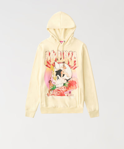Mishka Graphic Print Embroidered Hoodie - Khaki
