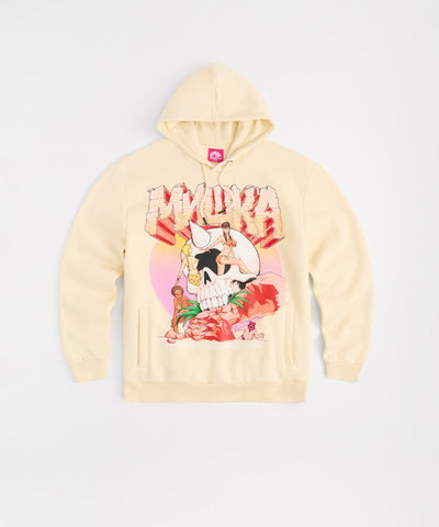 Mishka Graphic Print Embroidered Hoodie - Khaki