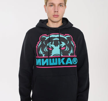 Mishka Death Adders Graphic Print Embroidered Hoodie - Black