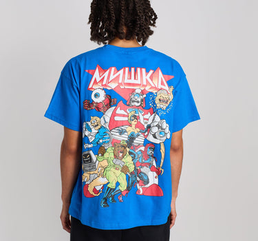 Mishka Logo Keep Watch Short Sleeve Tee - Blue