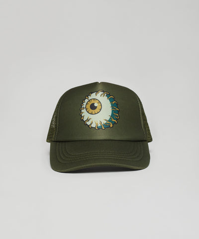 Mishka Keep Watch Embroidered Trucker Hat - Olive Green