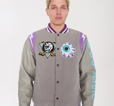 Mishka Trouble Varsity Jacket - Grey