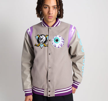 Mishka Trouble Varsity Jacket - Grey