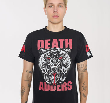 Mishka Death Adders Glitter Print Short Sleeve Tee - Black