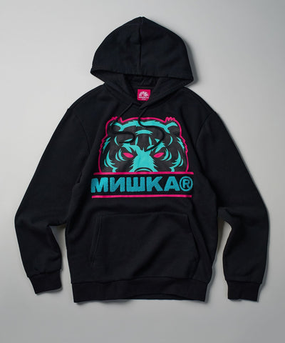 Mishka Death Adders Graphic Print Embroidered Hoodie - Black