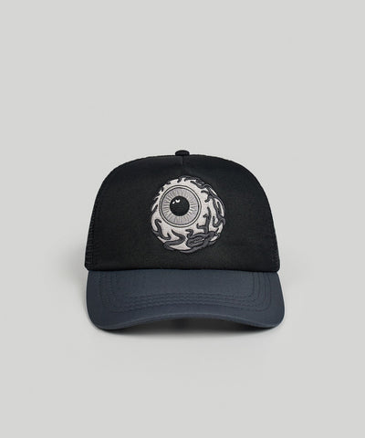 Mishka Keep Watch Embroidered Trucker Hat - Black