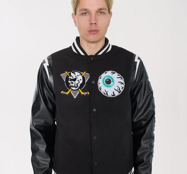 Mishka Trouble Varsity Jacket - Black