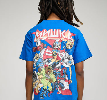 Mishka Logo Keep Watch Short Sleeve Tee - Blue