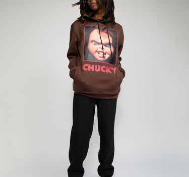 Chucky Graphic Print Hoodie - Brown