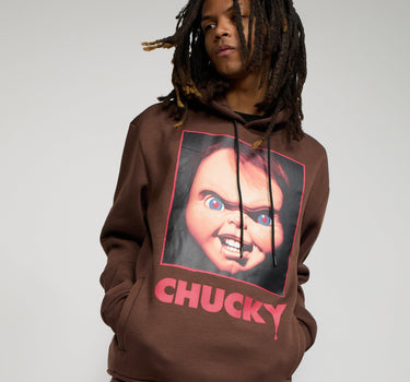 Chucky Graphic Print Hoodie - Brown