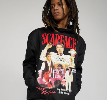 Scarface Say Hello Embroidered Patch Hoodie - Black