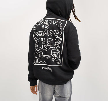 Keith Haring Crack Is Wack Hoodie - Black