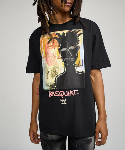 Basquiat Self Portrait Short Sleeve Tee - Black