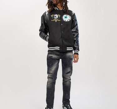 Mishka Trouble Varsity Jacket - Black