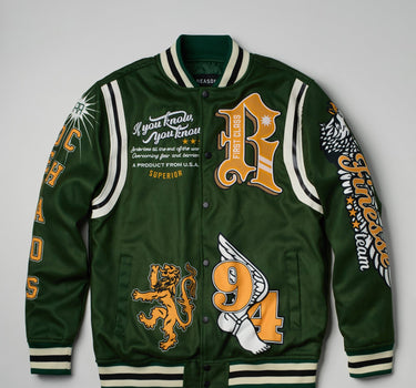 Dept Of Chaos Varsity Jacket - Green