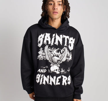 Saint And Sinners Hoodie - Black