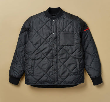 Quilted Shirt Jacket With Lining - Black