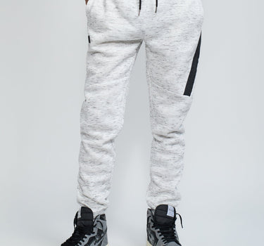 Haram Slim Fit Light Grey Jogger With Zip Detail - White