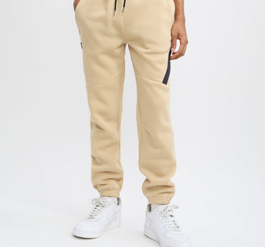 Haram Slim Fit Light Grey Jogger With Zip Detail - Beige