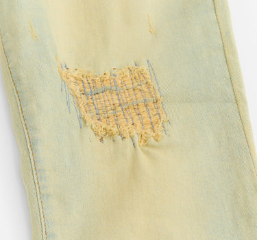 Skinny Rip and Repair Denim Pants - Light Blue