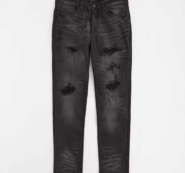 Rip And Repair Denim Jeans - Black