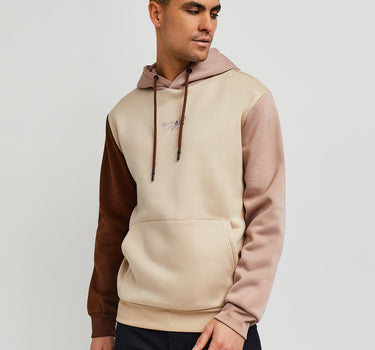 Cross Block Hoodie - Cream