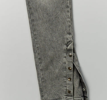 Robertson 3D Pocket Flare Denim Pant - Grey