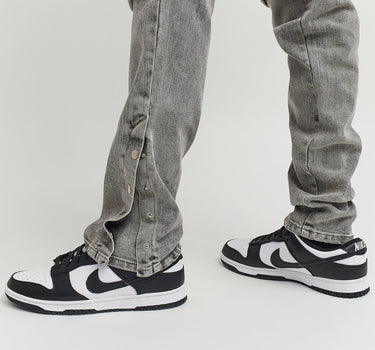 Robertson 3D Pocket Flare Denim Pant - Grey