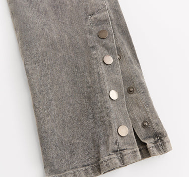 Robertson 3D Pocket Flare Denim Pant - Grey