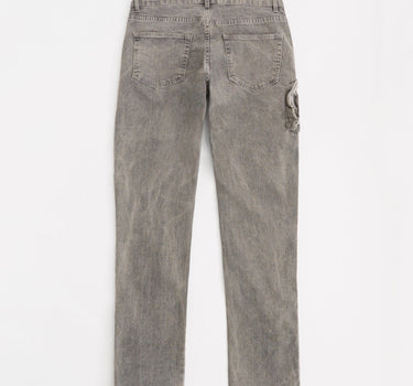 Robertson 3D Pocket Flare Denim Pant - Grey