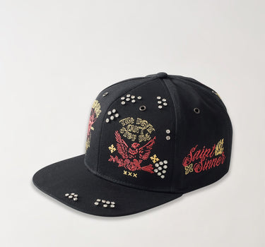 Saint Rhinestones Embroidered Graphic Hat