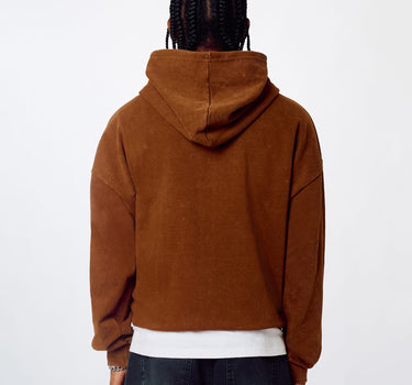 Tribal Rhinestone Zip Up Hoodie - Brown