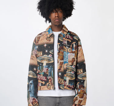 Space Desert Tapestry Varsity Jacket